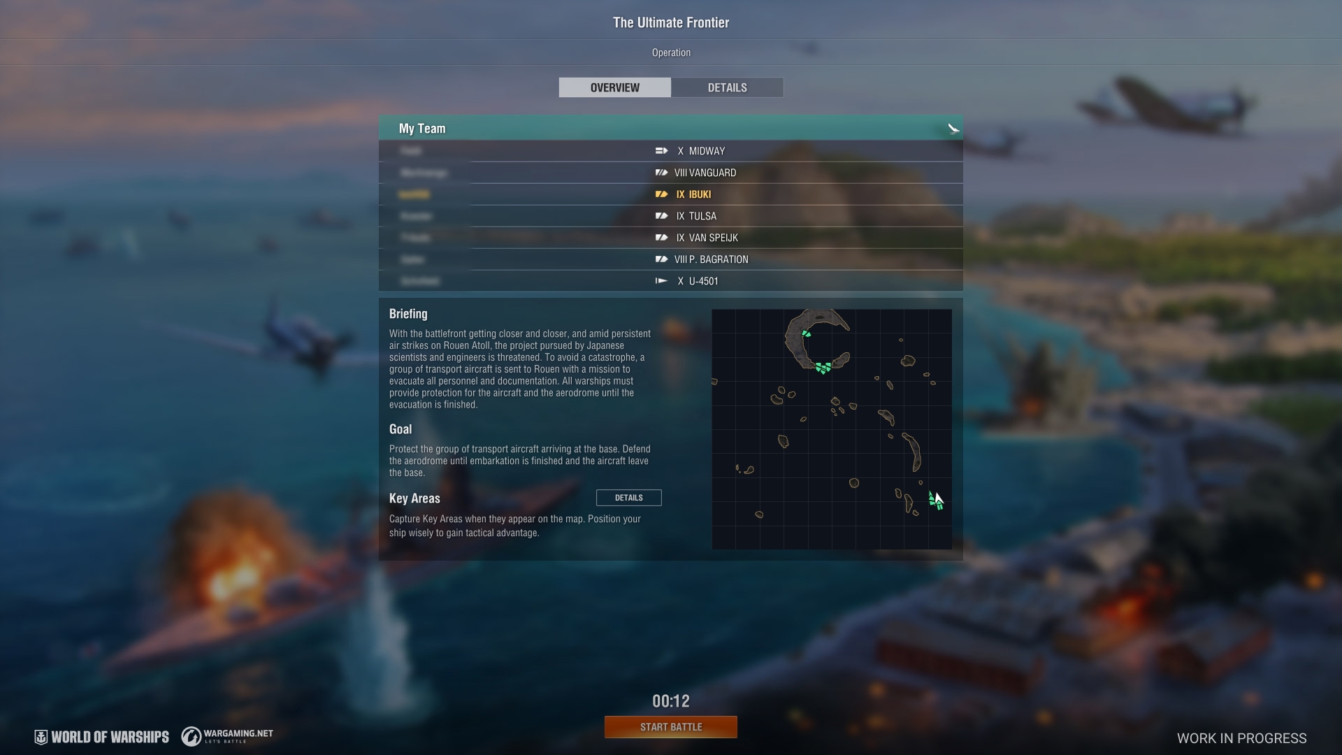 Pre-battle screen 2